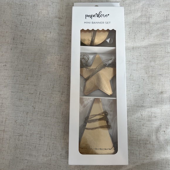 Paper Love Mini Banner Set - Gold | Perfect for Gender Reveals, Birthdays - Picture 3 of 11